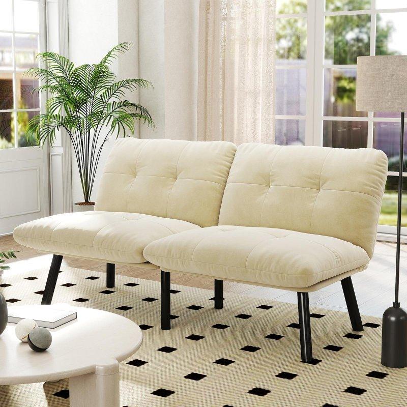 Gri Metal Kadife Yataklı Kolsuz Bohem Koltuk - 171x82x84 cm - 293152