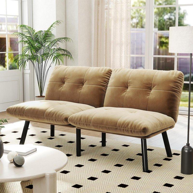 Gri Metal Kadife Yataklı Kolsuz Bohem Koltuk - 171x82x84 cm - 293152