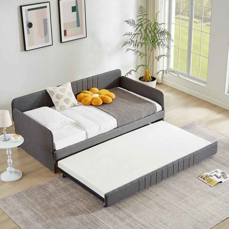 Gri Metal Yavru Yataklı Karyola - 200x105 cm - 328850
