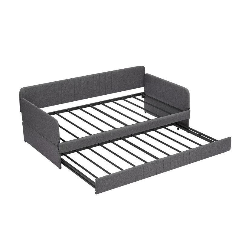Gri Metal Yavru Yataklı Karyola - 200x105 cm - 328850