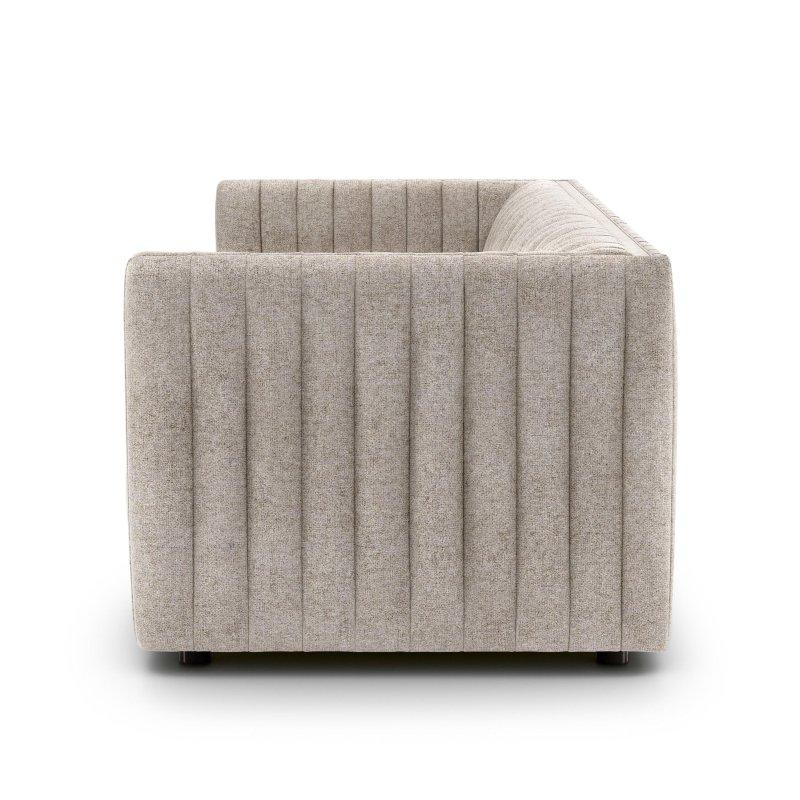 Gri Polyester Kanallı Döşemeli 2 Kişilik Bohem Koltuk - 224x89 cm - 283829