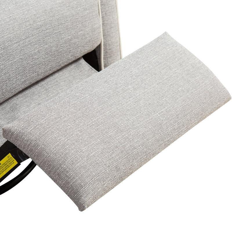 Gri Polyester Kumaş Döner ve Sallanır Manuel Mekanizmalı Baba Koltuğu - 74 cm - 323967