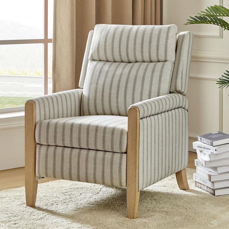 Gri Polyester Kumaş Manuel Yatma Mekanizmalı Baba Koltuğu - 73 cm - 324400
