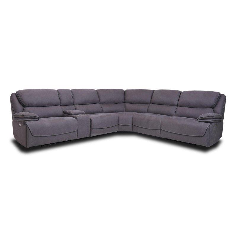 Gri Polyester Kumaş Mekanizmalı Kavisli Köşe Koltuk - 255089