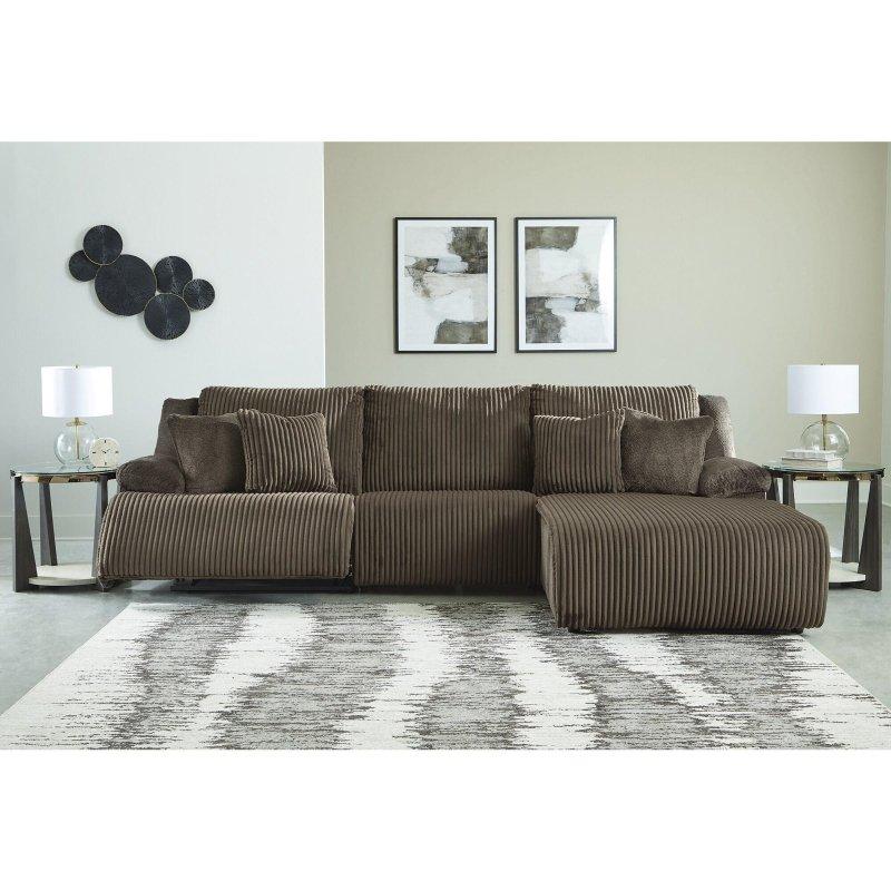 Gri Polyester Kumaş Mekanizmalı Uzanma Modüllü L Köşe Koltuk - 326x188 cm - 257228