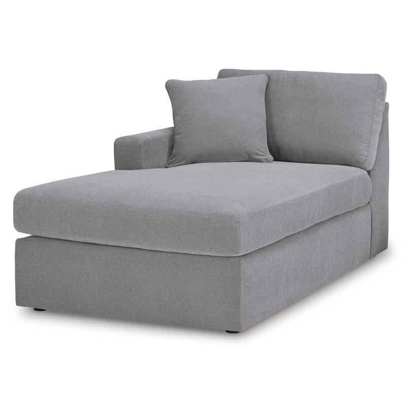 Gri Polyester Kumaş Modüler Şezlonglu Köşe Koltuk - 277x173x92 cm - 257058