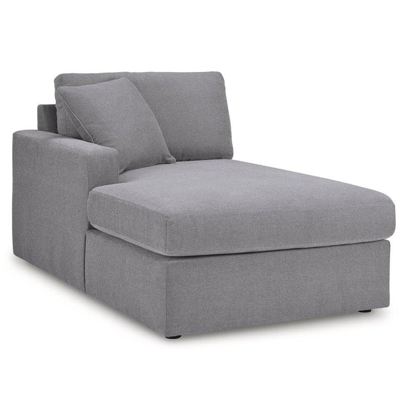Gri Polyester Kumaş Modüler Şezlonglu Köşe Koltuk - 277x173x92 cm - 257058