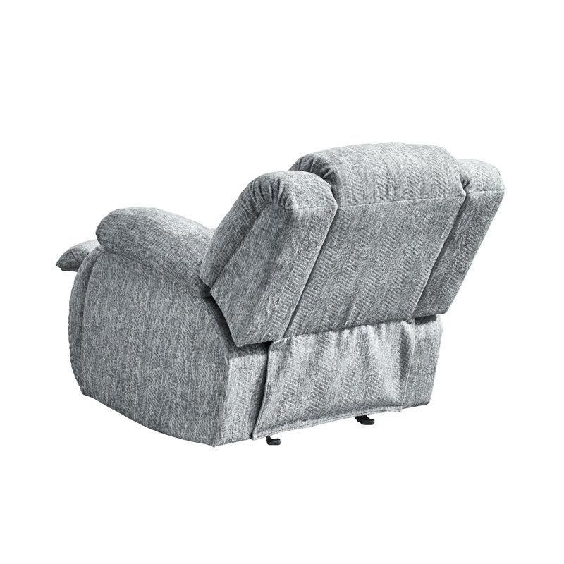 Gri Polyester Kumaş Sallanır Manuel Mekanizmalı Baba Koltuğu - 107x104x102 cm - 323178