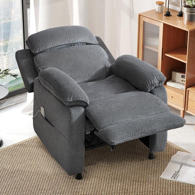 Gri Polyester Kumaş Uzaktan Kumandalı Motorlu Yüksek Ayaklı Baba Koltuğu - 93 cm - 324035