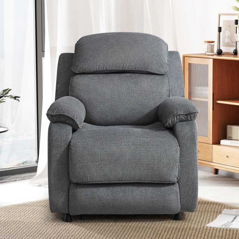 Gri Polyester Kumaş Uzaktan Kumandalı Motorlu Yüksek Ayaklı Baba Koltuğu - 93 cm - 324035