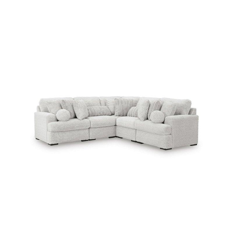 Gri Polyester Modüler Köşe Koltuk - 318x318 cm - 258870