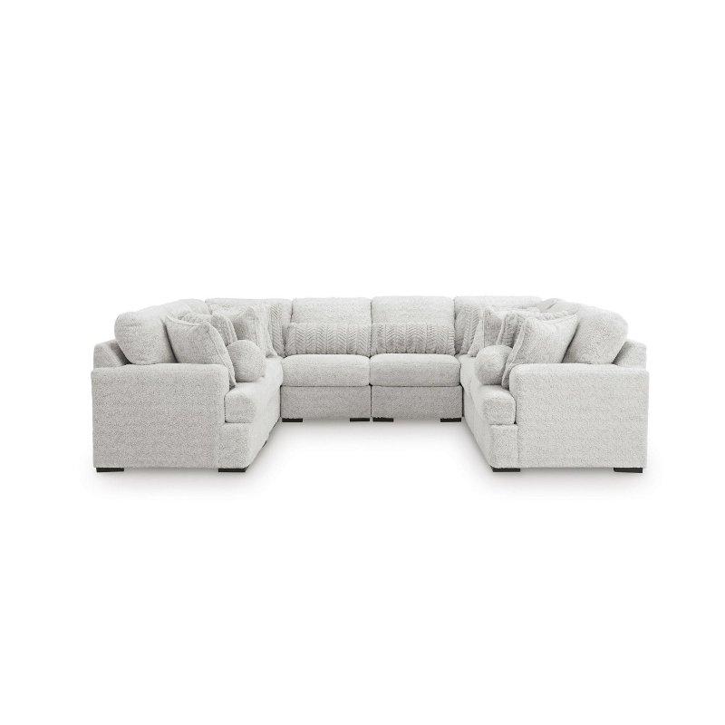 Gri Polyester Modüler U Şekilli Köşe Koltuk - 366x288 cm - 257438