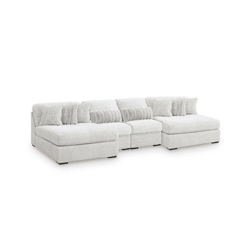 Gri Polyester Modüler U-Şekilli Köşe Koltuk - 427 cm - 257647