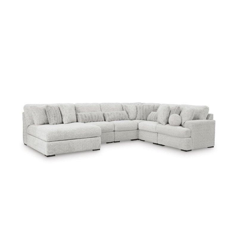 Gri Polyester Modüler U Şekilli Köşe Koltuk Takımı - 397x288x102 cm - 255184