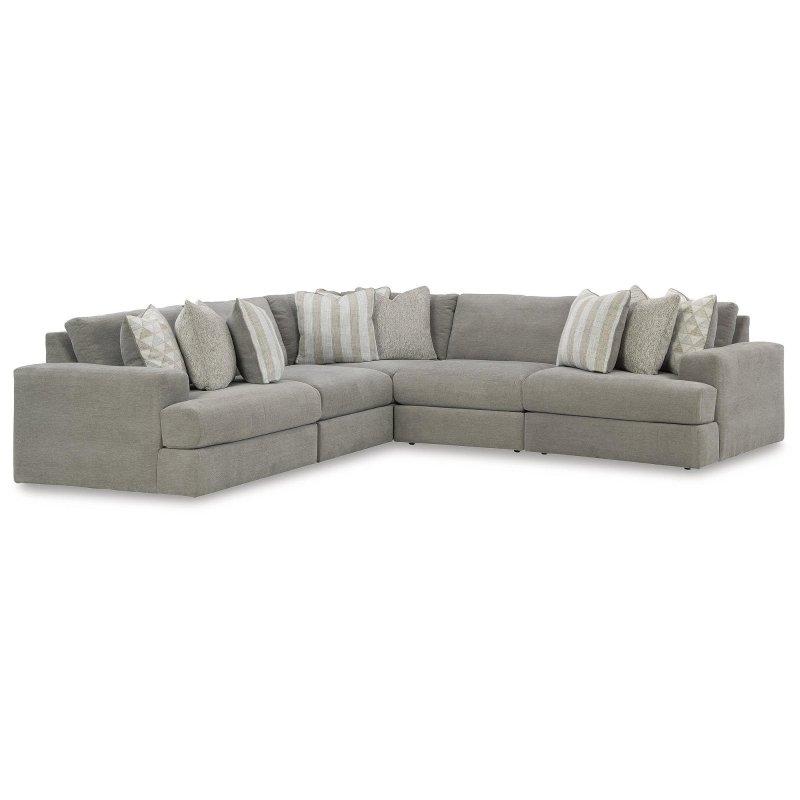 Gri Polyester Şönil Modüler 5 Parçalı Köşe Koltuk - 315x318 cm - 258415