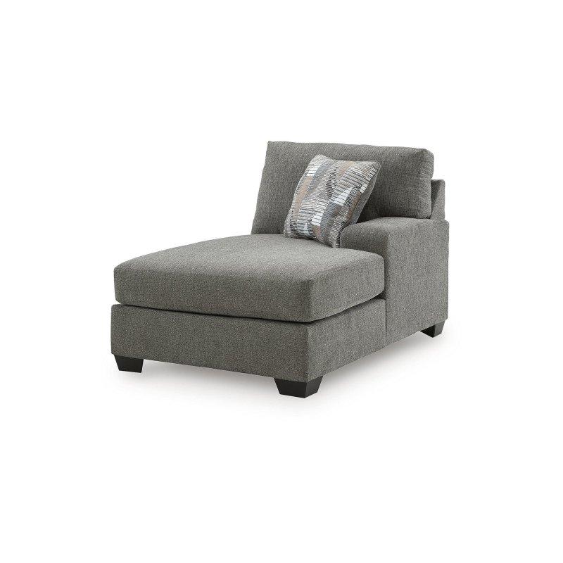 Gri Polyester U Şekilli Şezlonglu 3 Parçalı Köşe Koltuk - 366x237 cm - 258969