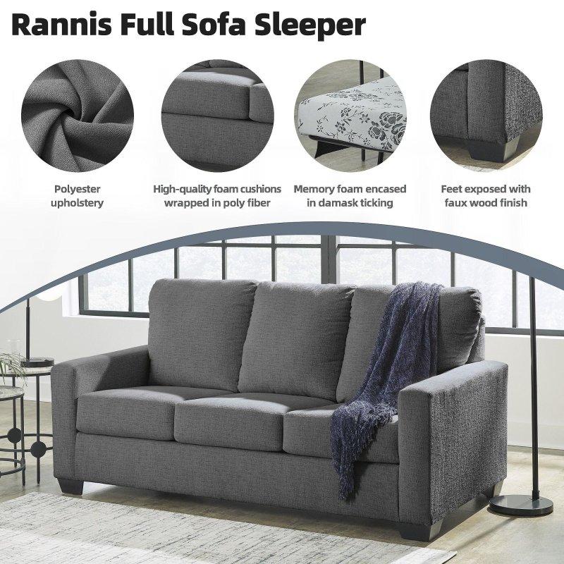 Gri Polyester Yataklı 3 Kişilik Bohem Koltuk - 194 cm - 288948