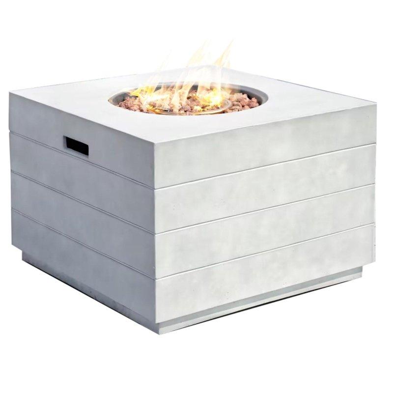 Gri Rattan Ateş Çukurlu Depolamalı 7 Parça Bahçe Takımı - 270853