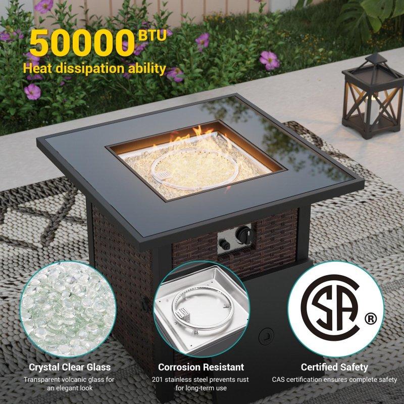 Gri Rattan Ateş Çukurlu Döner Sallanır Koltuklu 6 Parça Bahçe Takımı - 274383