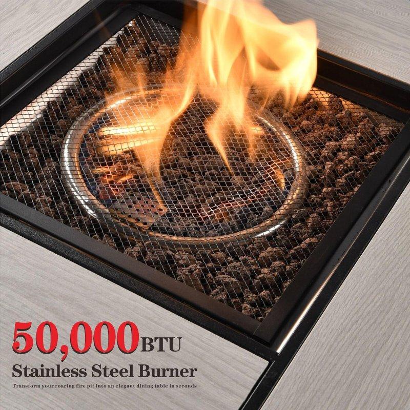 Gri Rattan Döner Ateş Çukurlu 6 Parça Bahçe Takımı - 275228