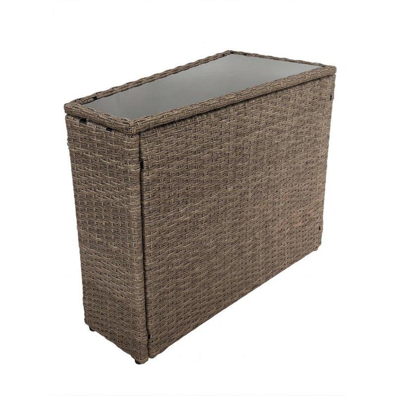 Gri Rattan Minderli 13 Parça Yarım Ay Bahçe Takımı - 274291