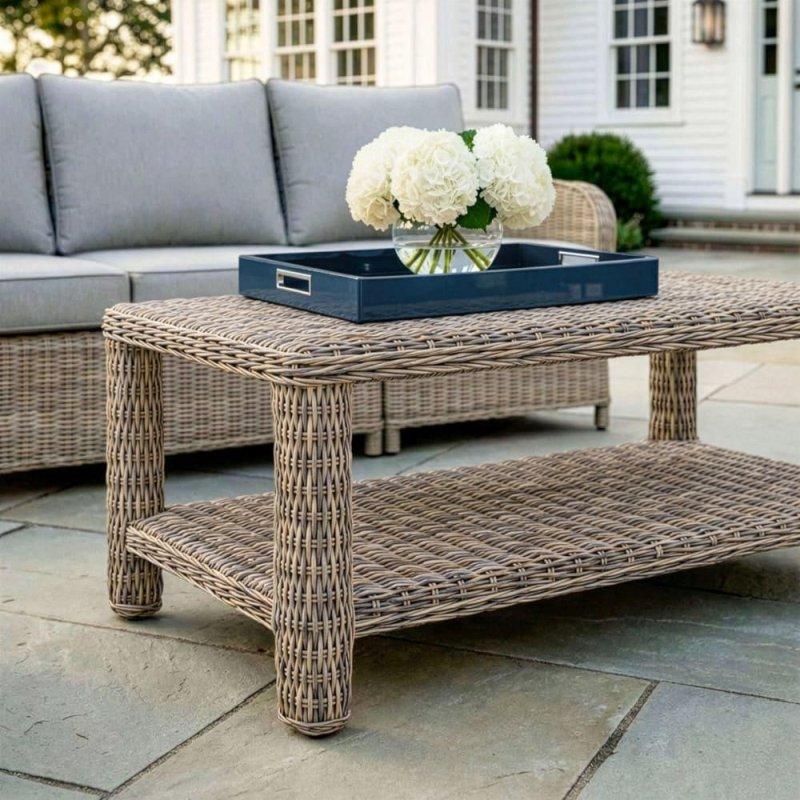 Gri Rattan Minderli 4 Parça Bahçe Takımı - 276217