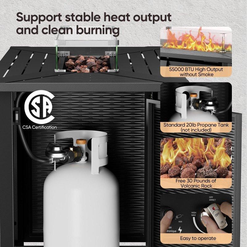 Gri Sentetik Rattan Ateş Çukurlu Modern Bahçe Takımı - 270985