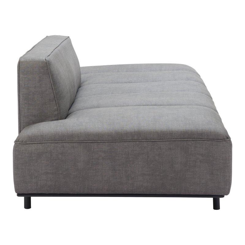 Gri Suni Deri Çelik Çerçeveli 3 Kişilik Modern Bohem Koltuk - 201x94x68 cm - 291257 Gri Suni Deri Çelik Çerçeveli 3 Kişilik Modern Bohem Koltuk - 201x94x68 cm - 291257