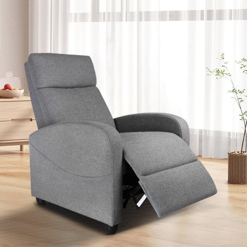 Gri Suni Deri Masajlı Uzaktan Kumandalı Manuel Mekanizmalı Baba Koltuğu - 65x75 cm - 323766