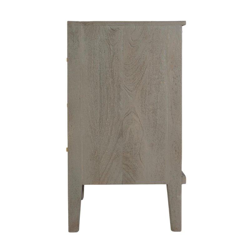 Gri Yeşil Masif Mango Ağacı 3 Çekmeceli Şifonyer - 117 cm - 303984