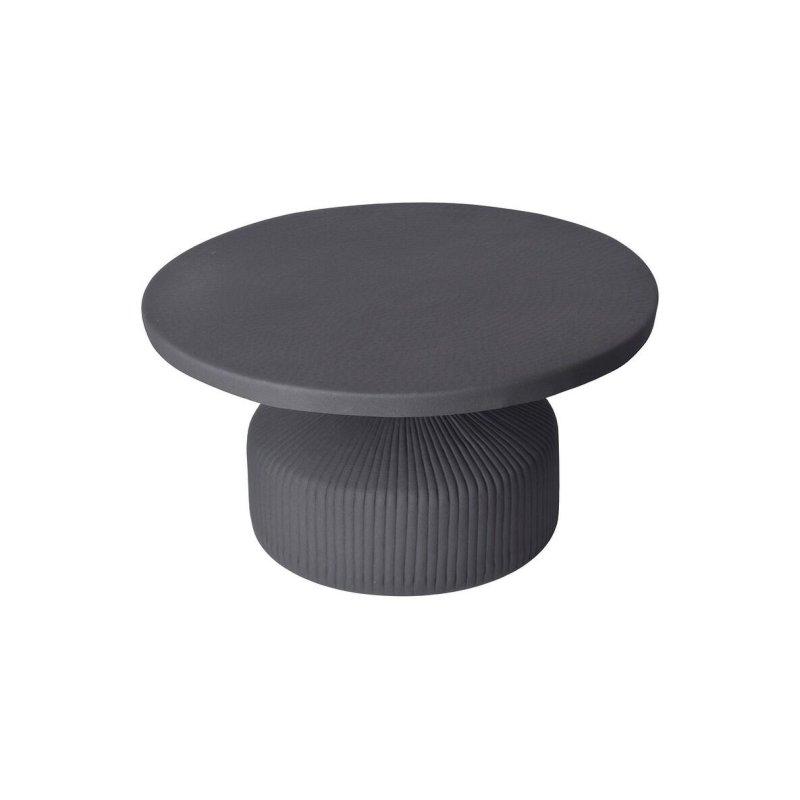 Gümüş Alüminyum Asimetrik Kum Saati Tasarımlı Yuvarlak Orta Sehpa - 77x39 cm - 239733
