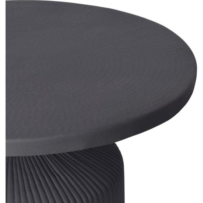 Gümüş Alüminyum Asimetrik Kum Saati Tasarımlı Yuvarlak Orta Sehpa - 77x39 cm - 239733