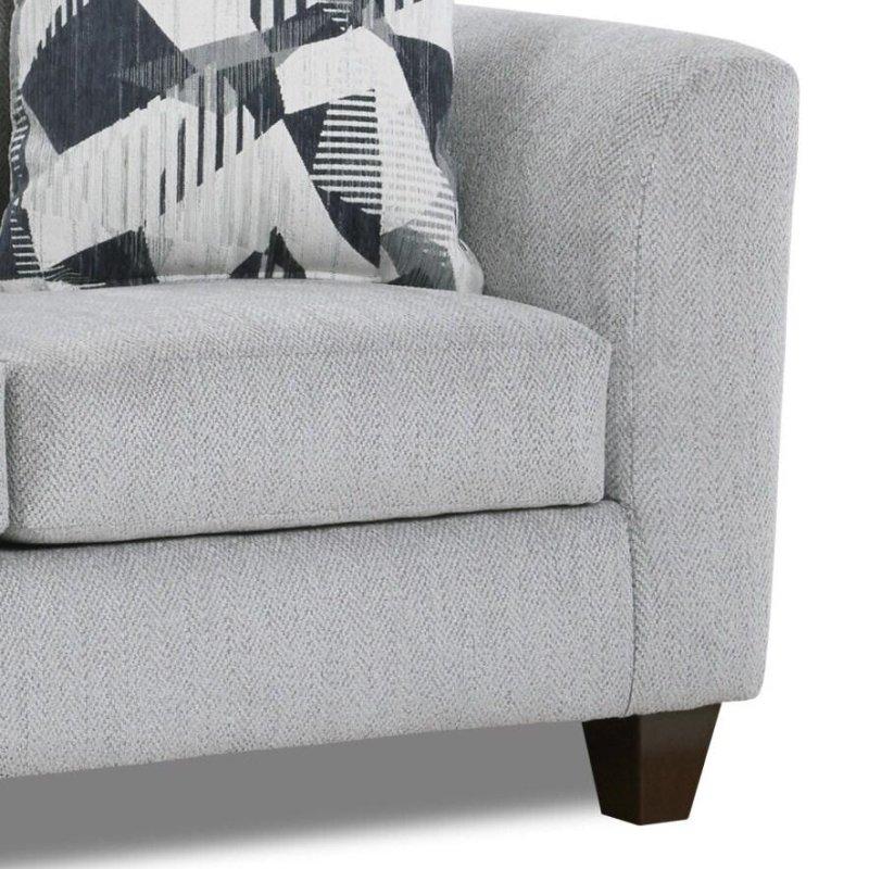 Gümüş Polyester Kumaş Yastık Sırtlı Geniş Kollu Bohem Koltuk - 234 cm - 286132
