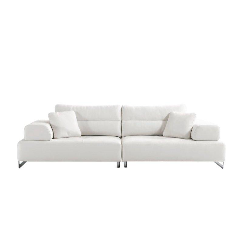 Gümüş Suni Süet Sürgülü Mekanizmalı Krom Ayaklı Bohem Koltuk - 280 cm - 287048