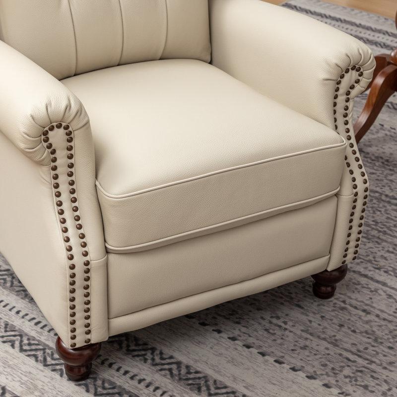 Hakiki Deri Kapitoneli Zımba Detaylı Manuel İkili Set Baba Koltuğu - 81 cm - 323847