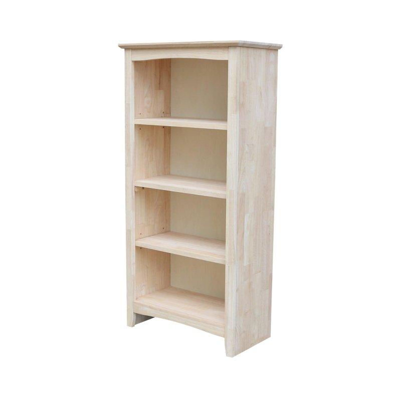 Ham Masif Parawood Ahşap Ayarlanabilir Raflı Kitaplık - 320338