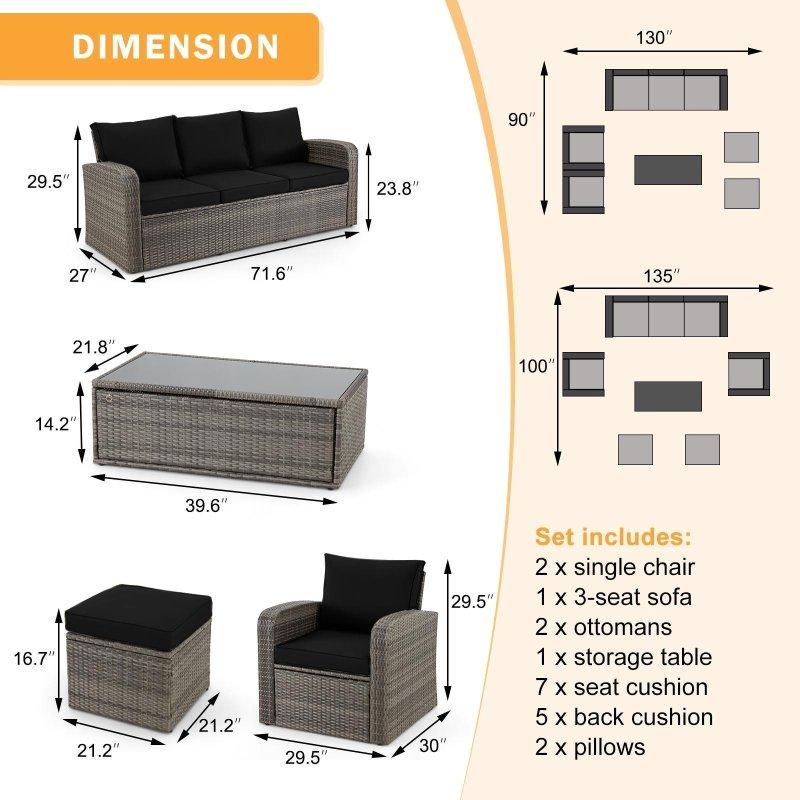 Hava Koşullarına Dayanıklı Ateş Çukurlu Modüler Rattan Bahçe Takımı - 275877