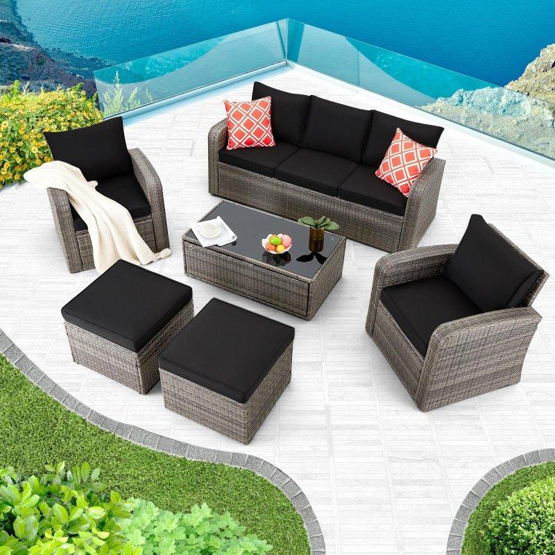 Hava Koşullarına Dayanıklı Ateş Çukurlu Modüler Rattan Bahçe Takımı - 275877 Hava Koşullarına Dayanıklı Ateş Çukurlu Modüler Rattan Bahçe Takımı - 275877