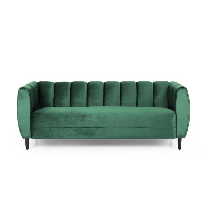 Kadife Dikey Dikişli 3 Kişilik Bohem Koltuk - 212 cm - 280983