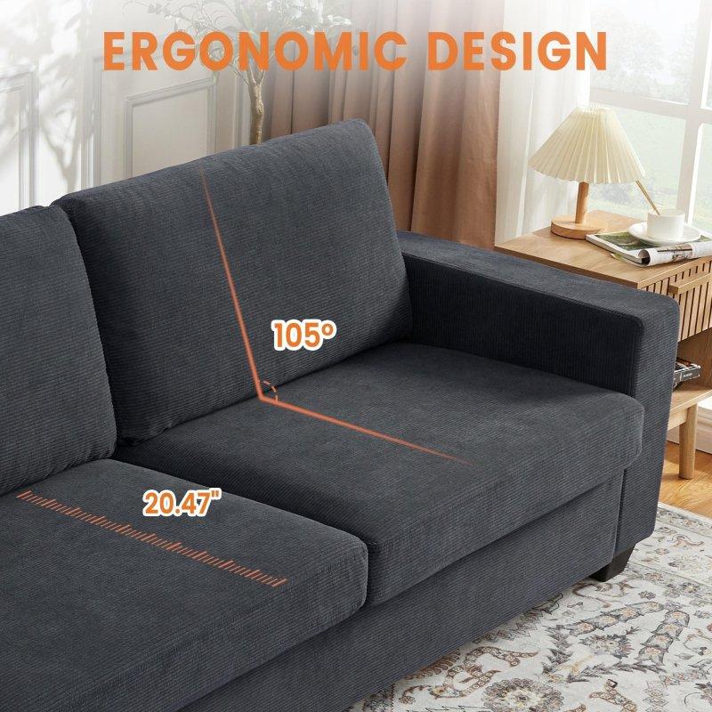 Kadife Geniş Kolçaklı Yıkanabilir Kılıflı 3 Kişilik Bohem Koltuk - 211 cm - 282317