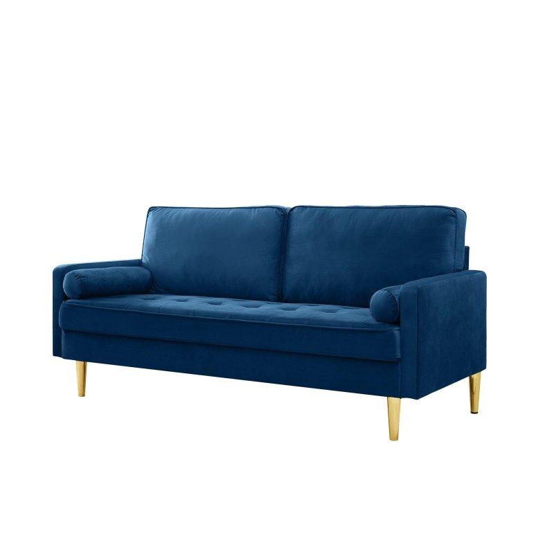 Kadife Gold Metal Ayaklı Masif Çam Bohem Koltuk - 165 cm - 281301