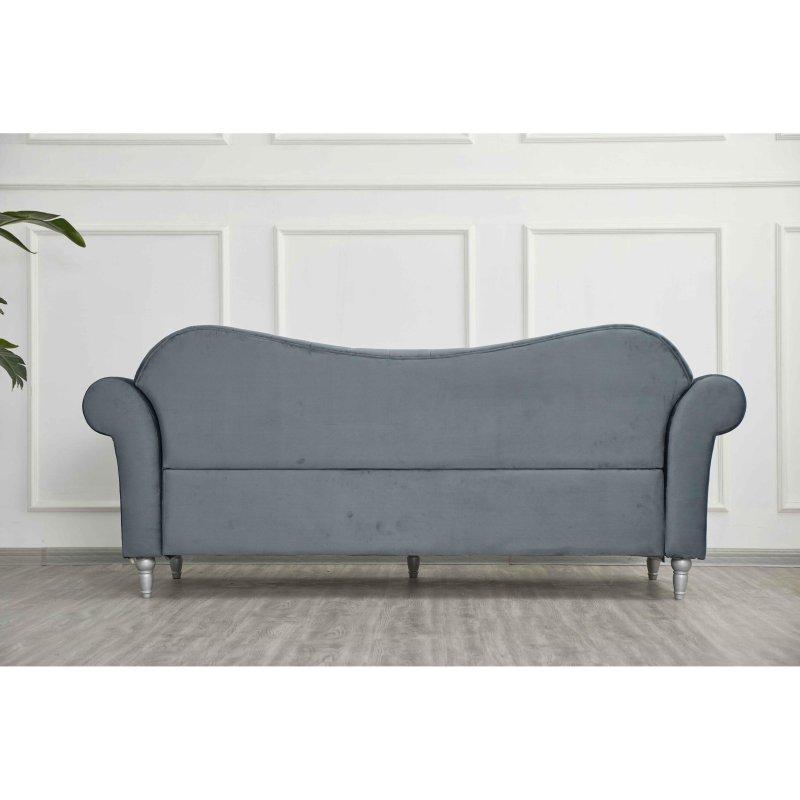 Kadife Kapitoneli Zımba Detaylı Chesterfield Tarzı Bohem Koltuk - 279601