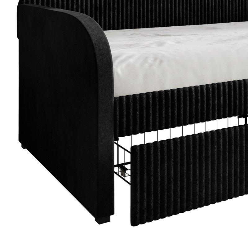 Kadife Kumaş Çekmeceli Modern Daybed Karyola - 205x111 cm - 330633