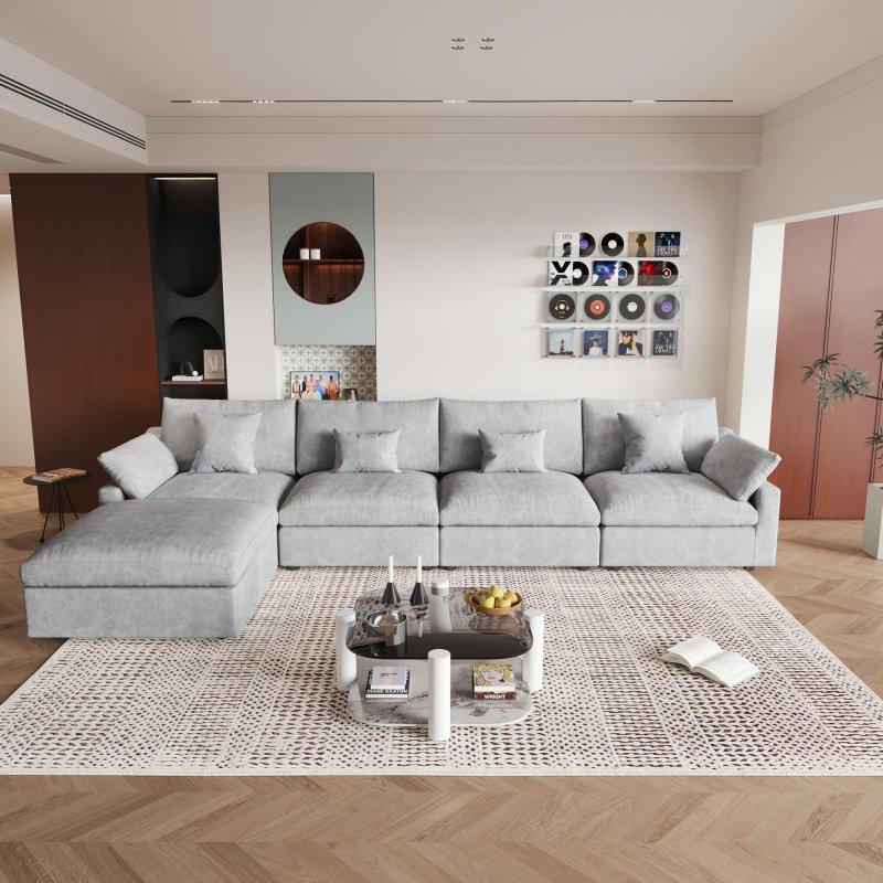 Kadife Kumaş Çıkarılabilir Kılıflı Modüler Köşe Koltuk - 256780