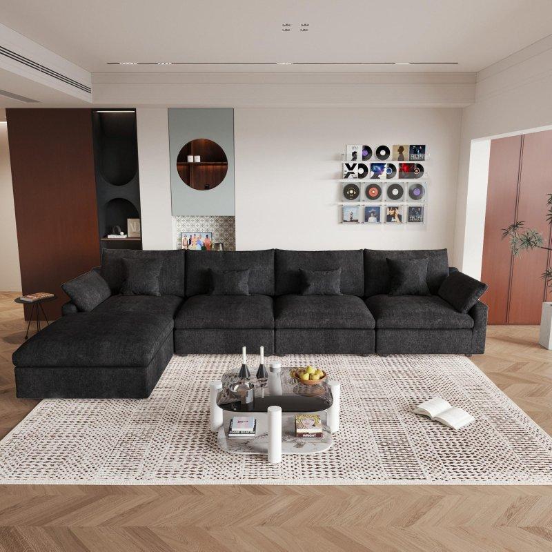 Kadife Kumaş Çıkarılabilir Kılıflı Modüler Köşe Koltuk - 256780
