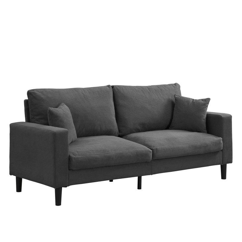 Kadife Kumaş Masif Ahşap İskeletli 3 Kişilik Bohem Koltuk - 191 cm - 293493