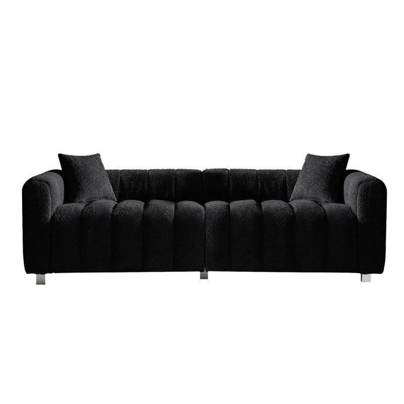 Kadife Kumaş Metal Ayaklı Modüler 3 Kişilik Bohem Koltuk - 222x84 cm - 280624
