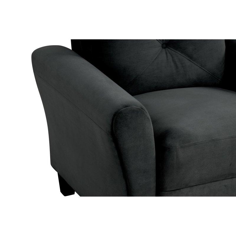 Kadife Kumaş Yastık Sırtlı 3 Kişilik Bohem Koltuk - 196 cm - 280048