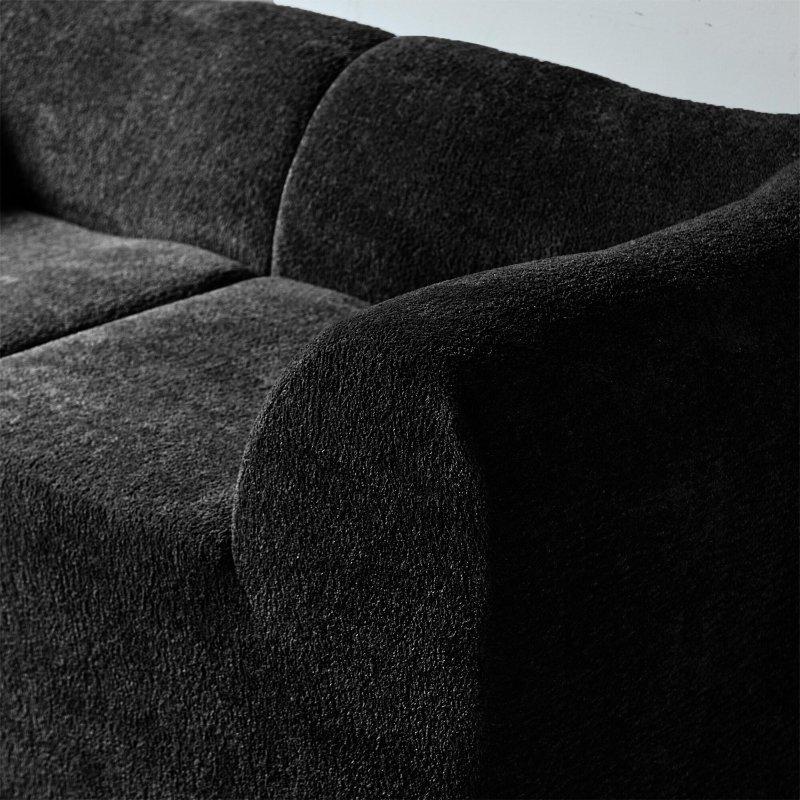 Kadife Kumaş Yastıklı Modern 2 Kişilik Bohem Koltuk - 195 cm - 285938