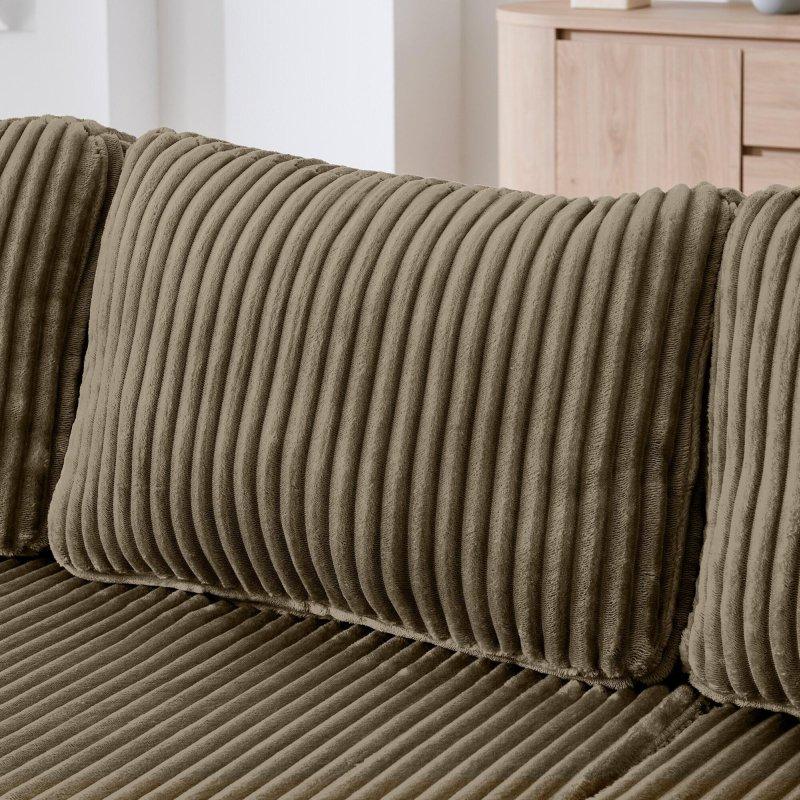 Kadife Modüler U Şekilli Çift Yönlü Köşe Koltuk - 337x155 cm - 258266